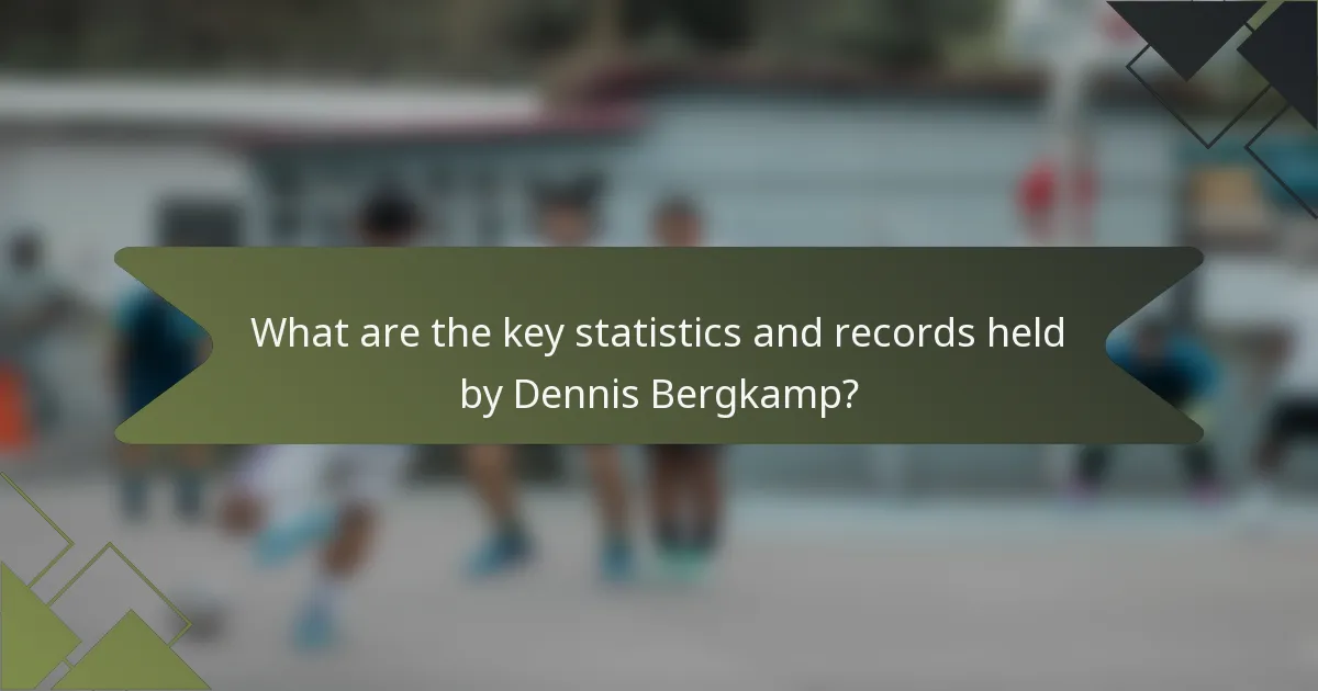 What are the key statistics and records held by Dennis Bergkamp?