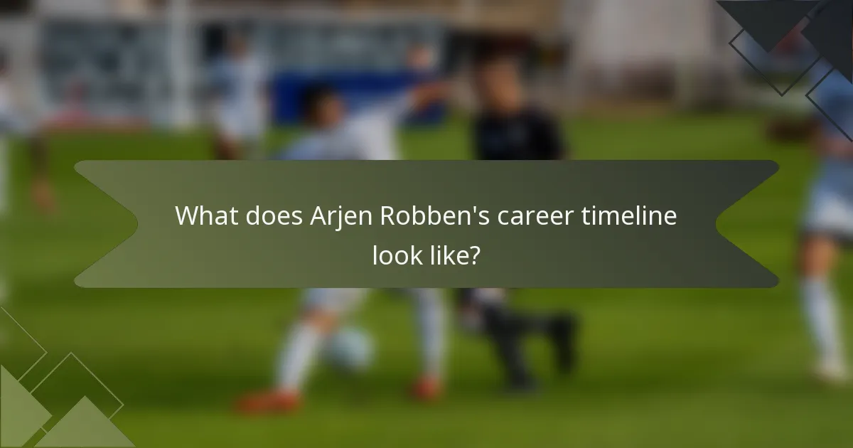What does Arjen Robben's career timeline look like?