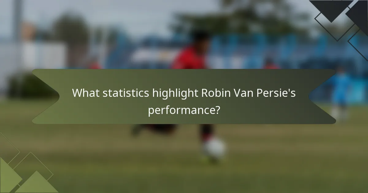 What statistics highlight Robin Van Persie's performance?